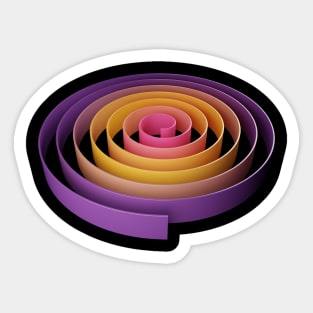 Spiral Shape Abstract Modern Art Sticker